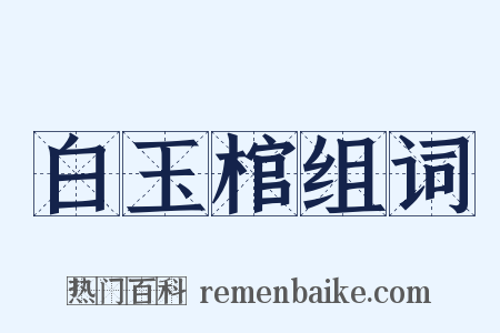 白玉棺组词是什么意思的图片